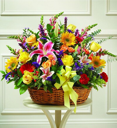 Colorful Sympathy Basket