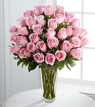 The Long Stem Pink Rose Bouquet